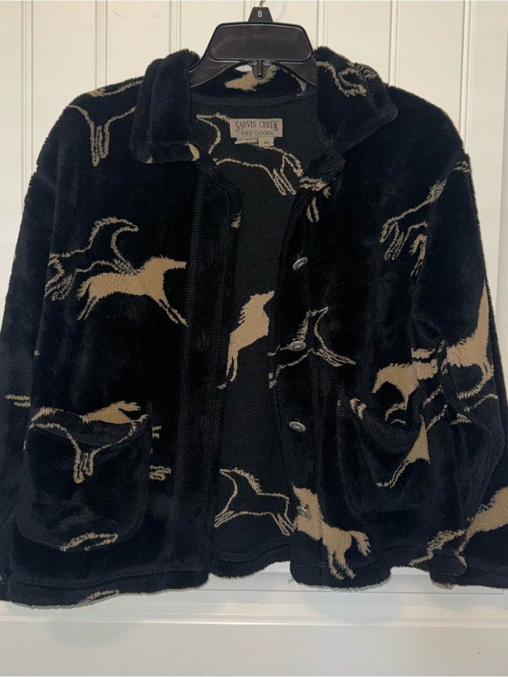 Sarvis Creek Dry Goods fleece horse button up